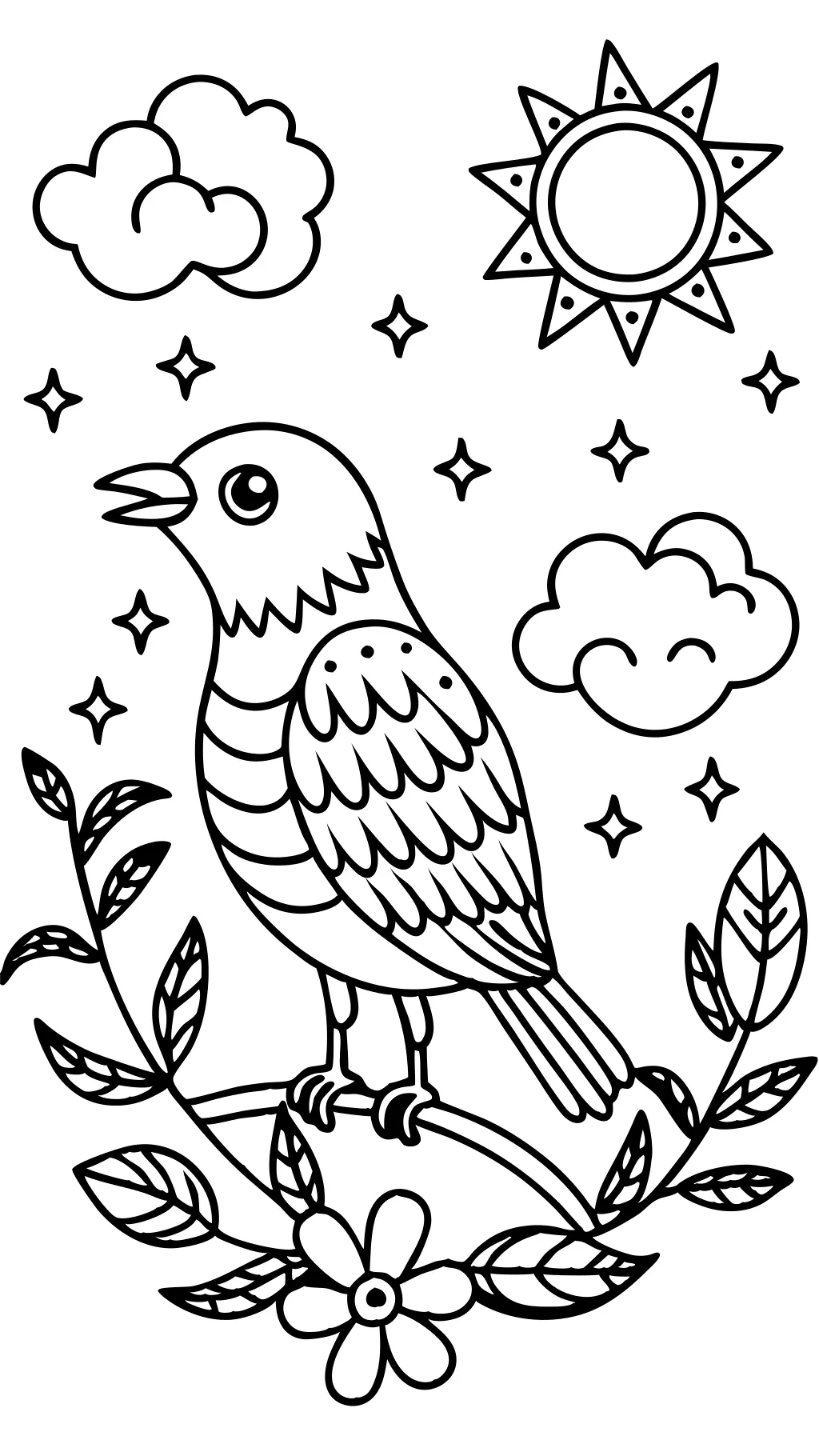 coloriage oiseau